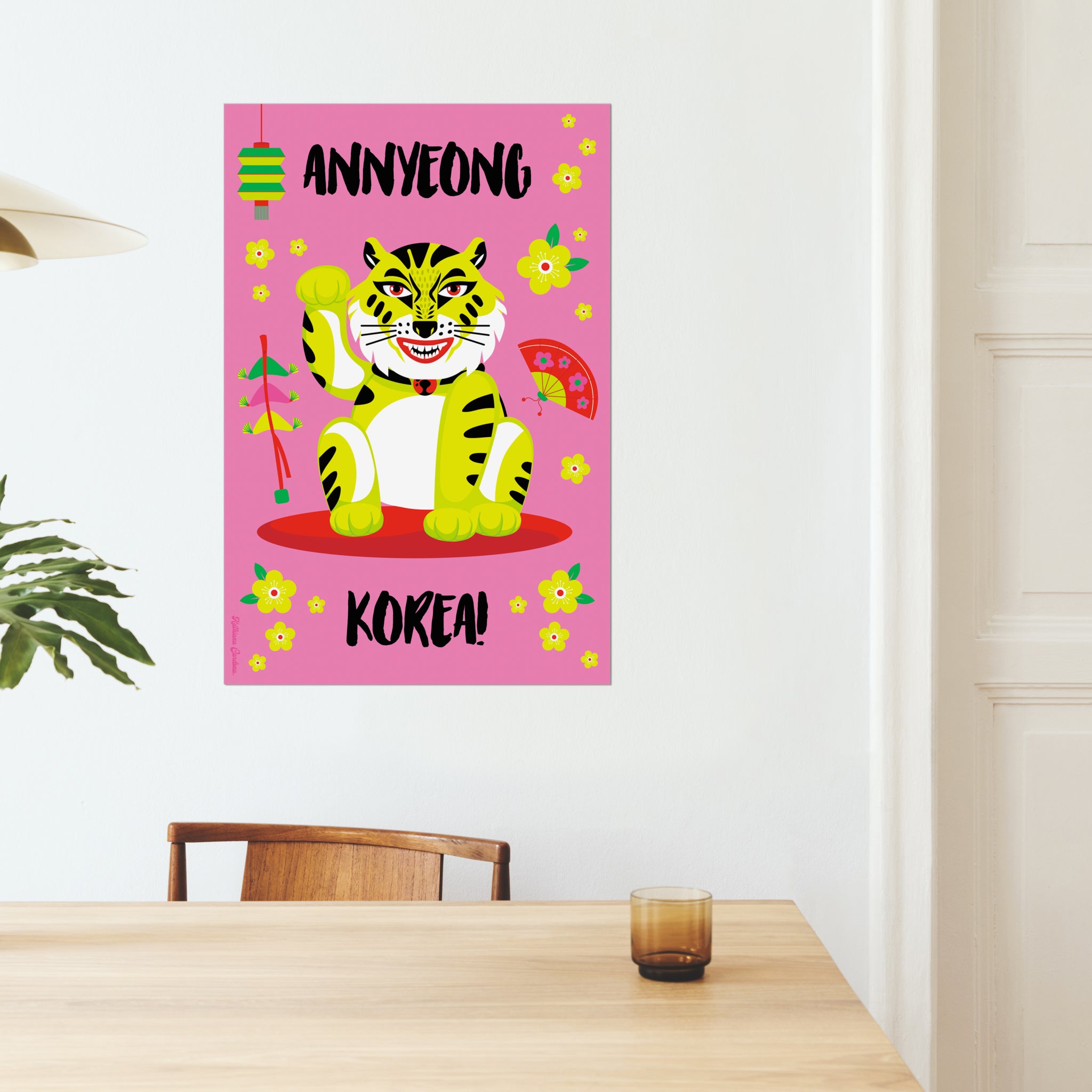 Giclée-Kunstdruck – Anyeong Korea Lucky Tiger