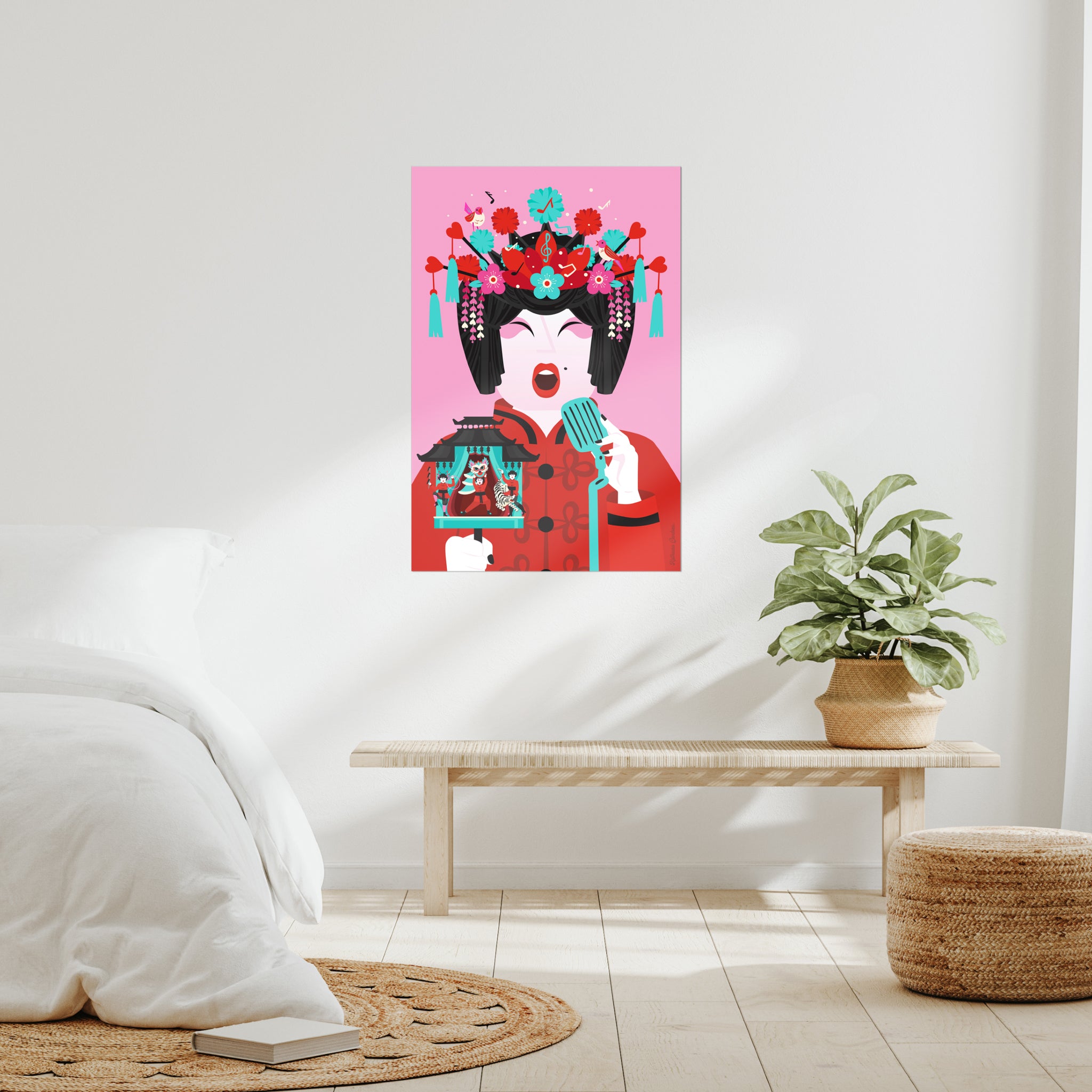 Giclée-Kunstdruck – Peking-Opernkunst – Der Sänger