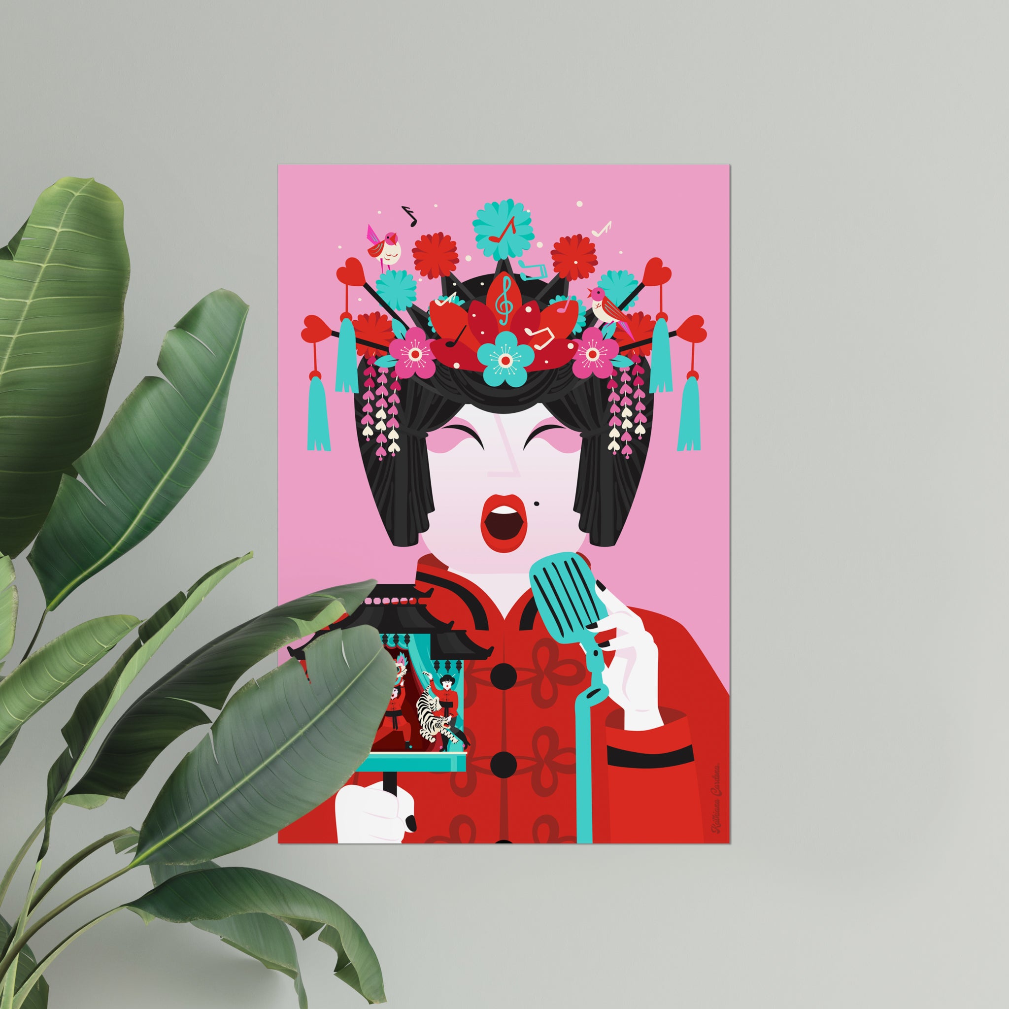 Giclée-Kunstdruck – Peking-Opernkunst – Der Sänger