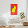 Giclée Fine Art Print - Koexistenz rot gelb