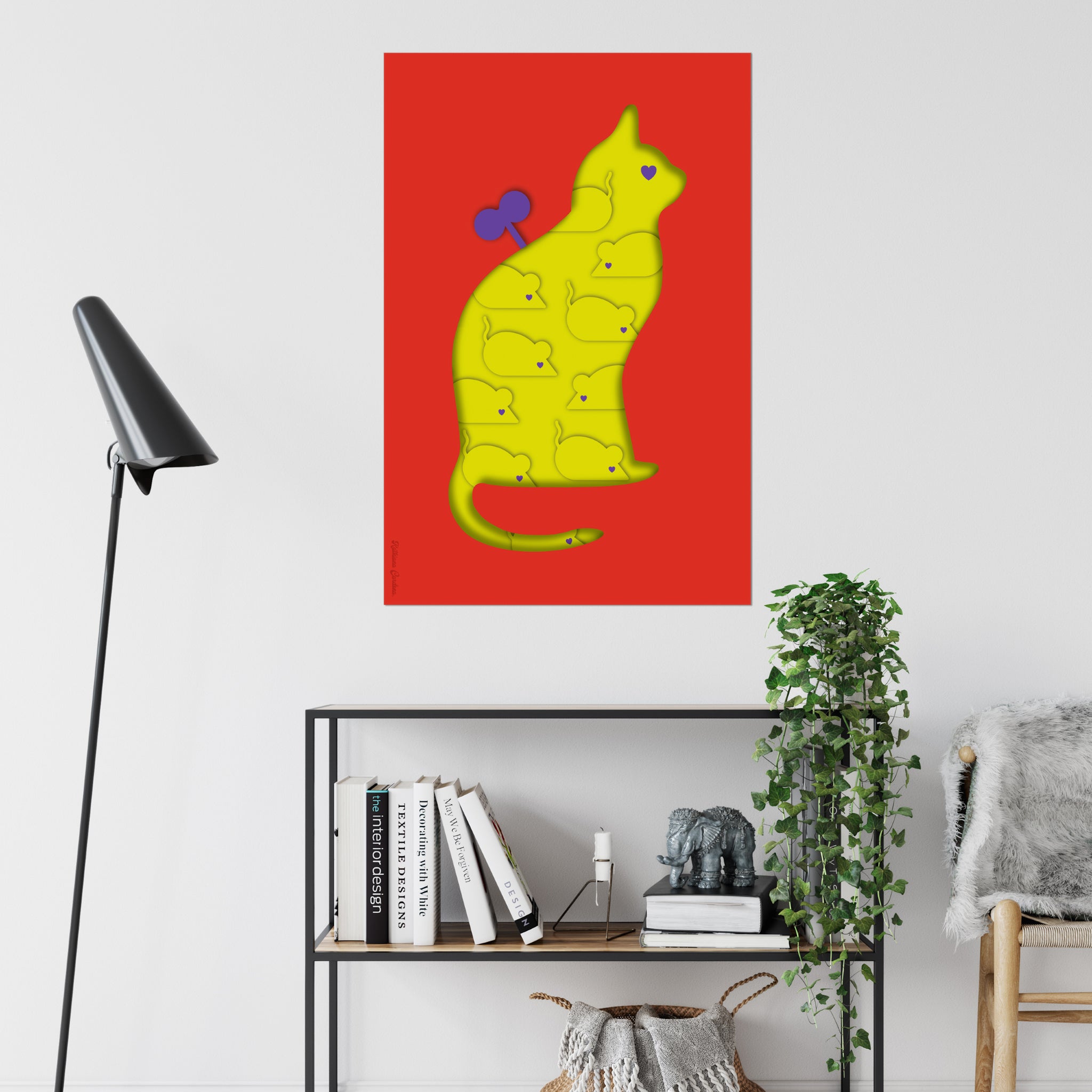 Giclée Fine Art Print - Koexistenz rot gelb