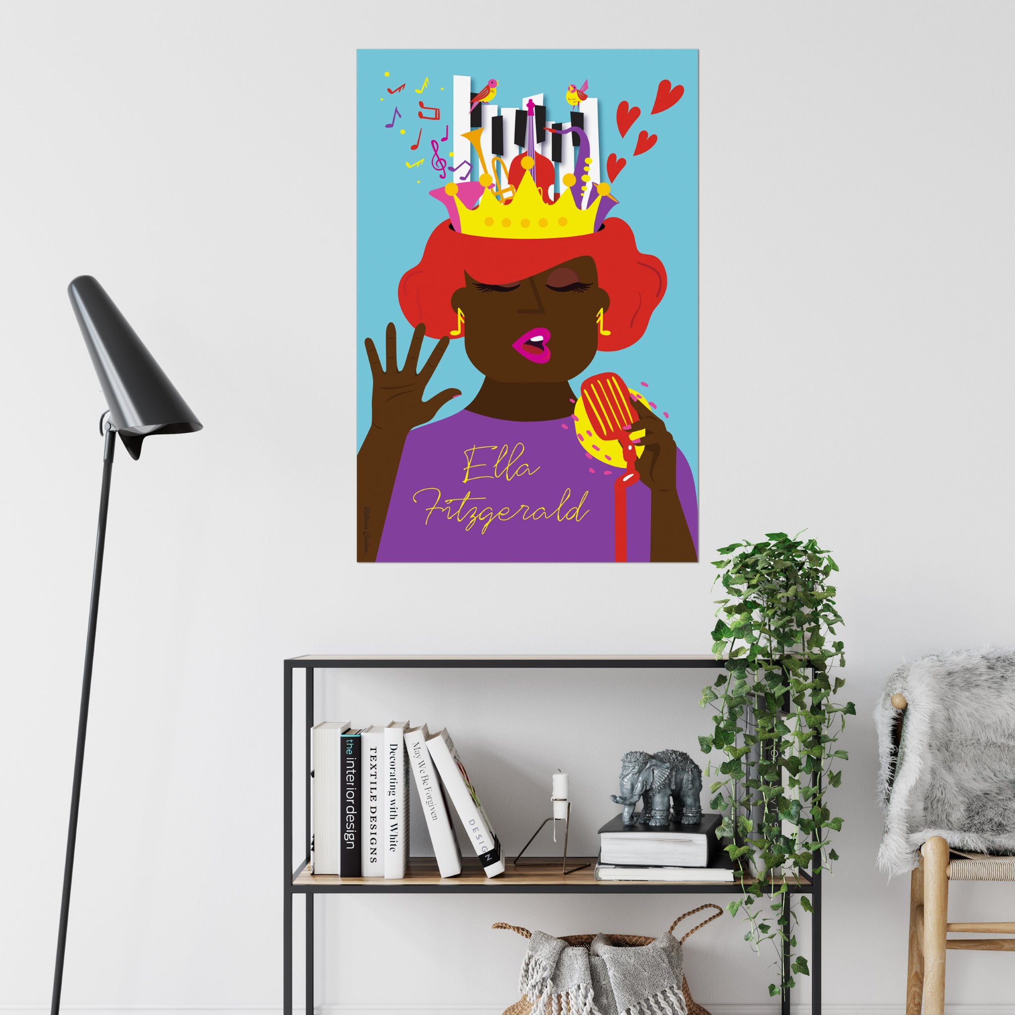 Giclée-Kunstdruck – Ella Fitzgerald, die Königin des Jazz 