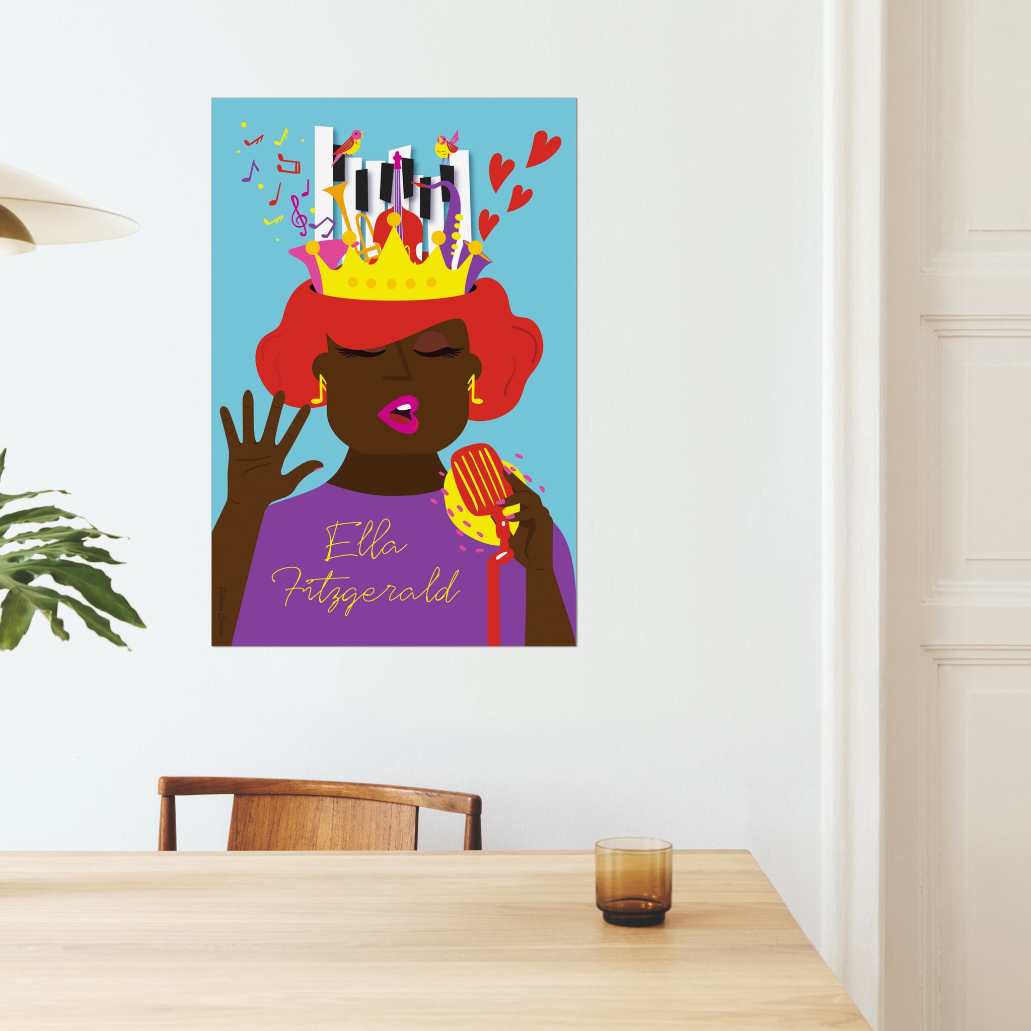 Giclée-Kunstdruck – Ella Fitzgerald, die Königin des Jazz 