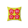 Love Spun Polyester Pillow Amor flor