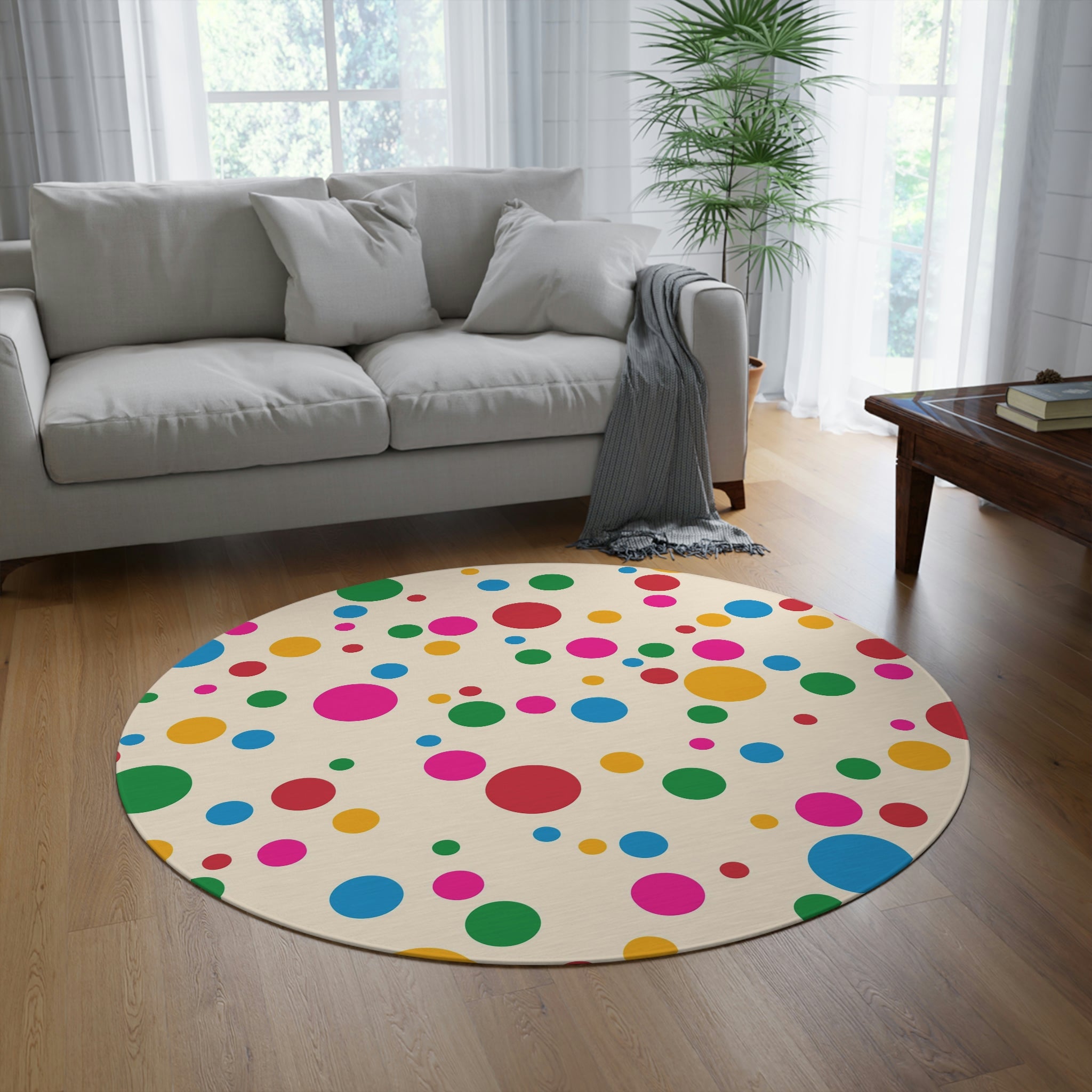 Runder Teppich Dots 2 Farben 