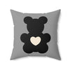Laden Sie das Bild in den Galerie-Viewer, Love Spun Polyester Kissen Schwarzer Teddybär