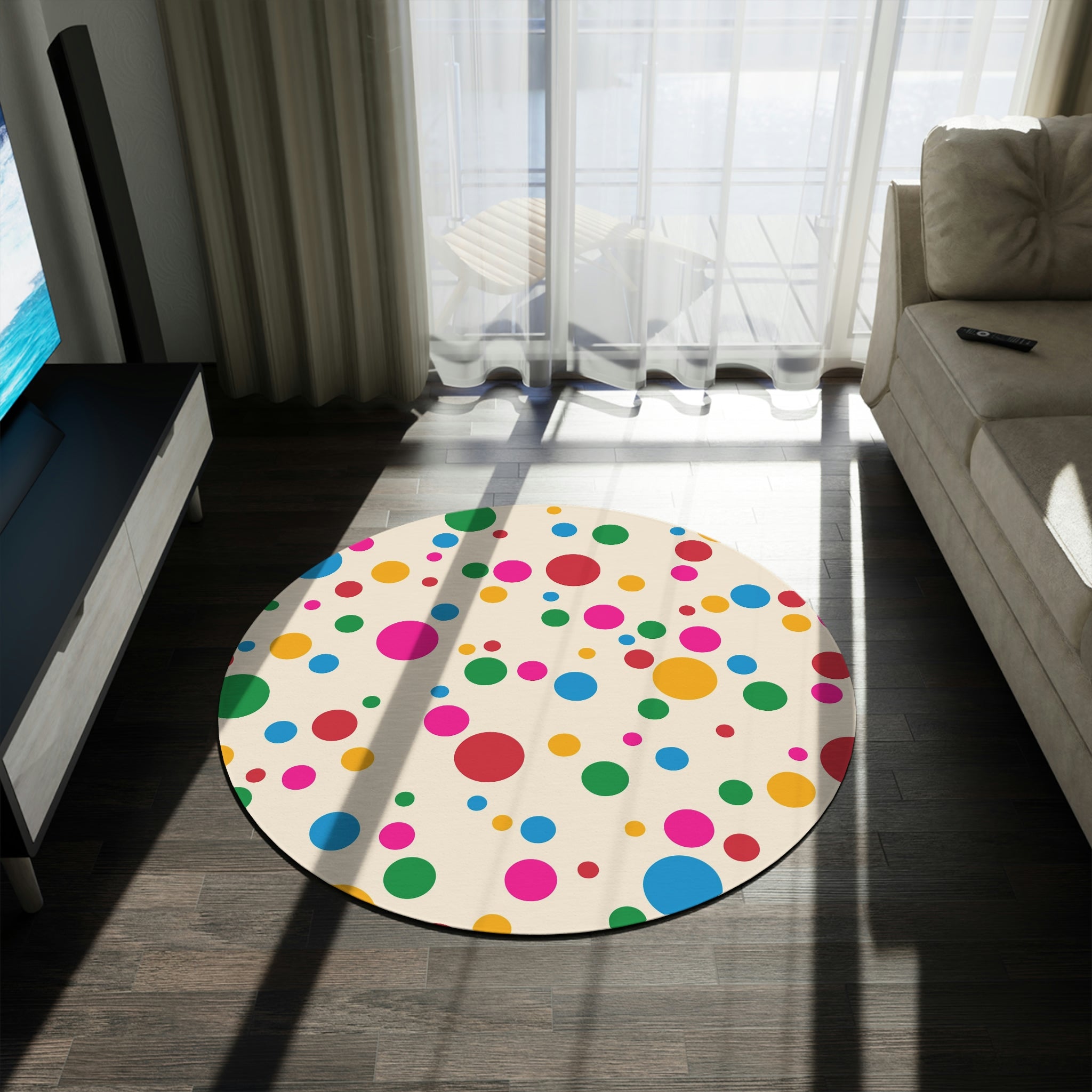 Runder Teppich Dots 2 Farben 