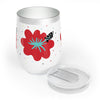 Load image into Gallery viewer, Chill Wine Tumbler Flower red