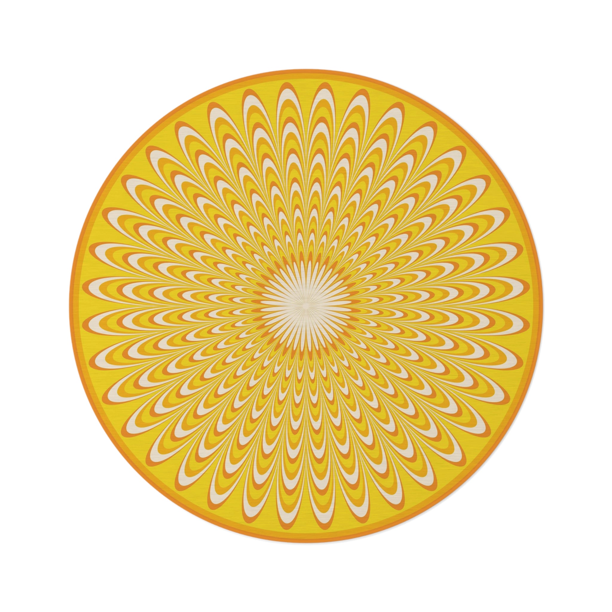 Round Rug Optical yellow
