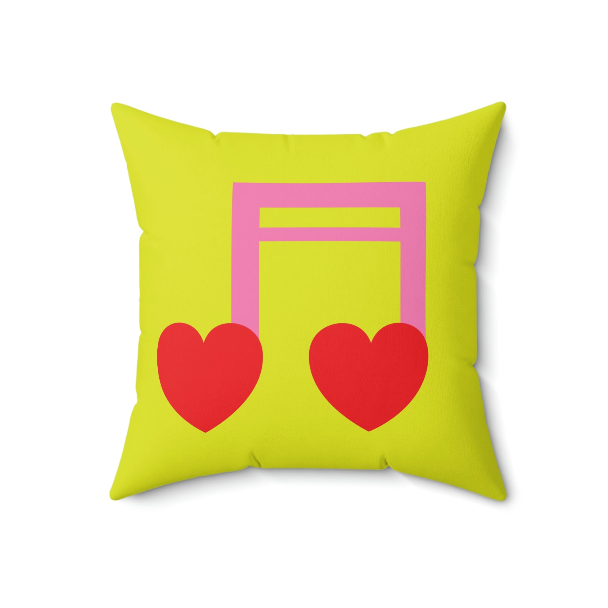 Love Spun Polyester Pillow love music note