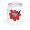 Load image into Gallery viewer, Chill Wine Tumbler Flower red