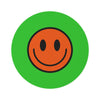 Laden Sie das Bild in den Galerie-Viewer, Runder Teppich Happy Face Muster orange/grün 
