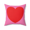 Laden Sie das Bild in den Galerie-Viewer, Love Spun Polyester Kissen, rotes Herz