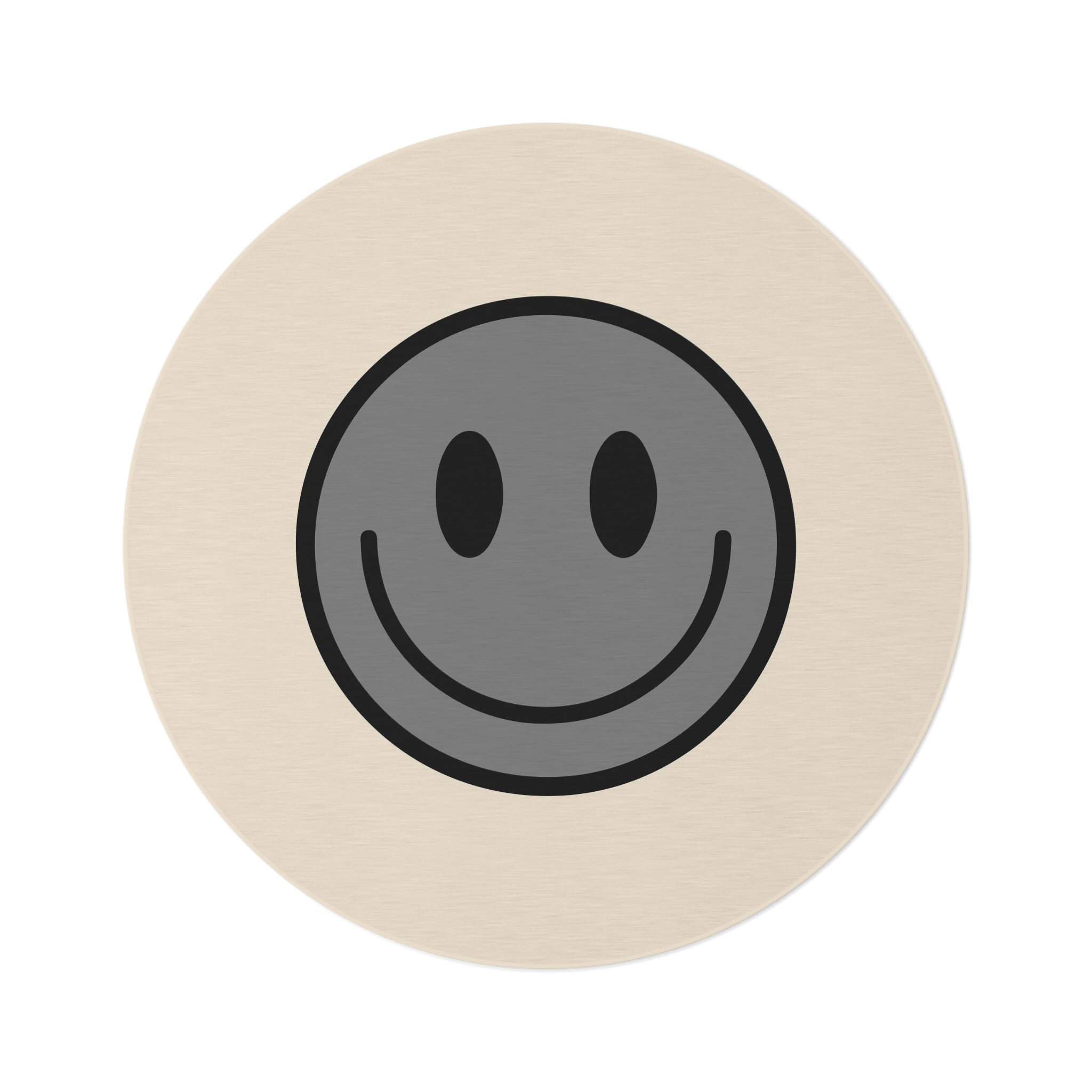 Runder Teppich Happy Face grau 