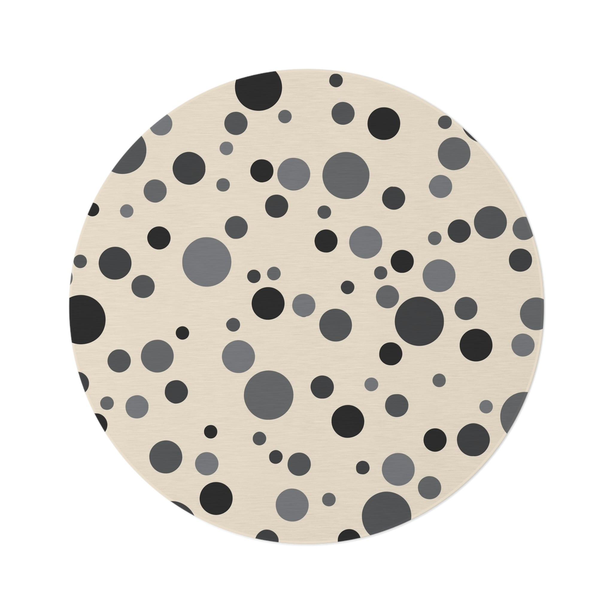 Round Rug Dots 2 grey