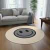 Runder Teppich Happy Face grau 