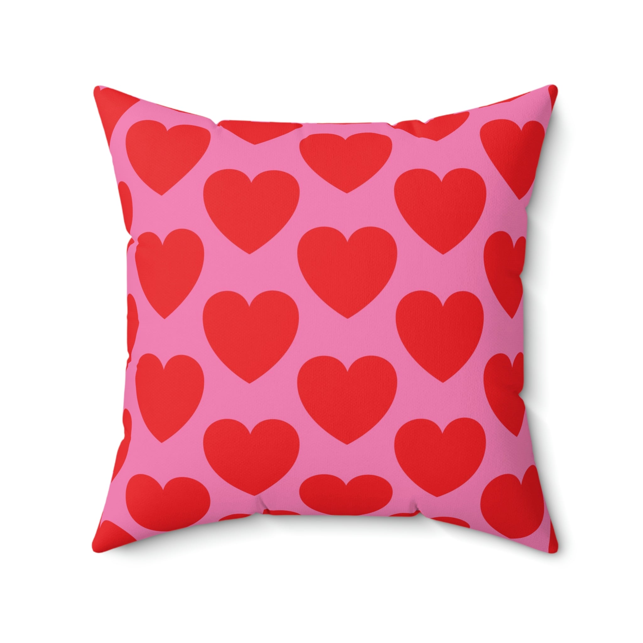Love Spun Polyester Kissen mit rotem Herzmuster