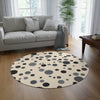 Round Rug Dots 2 grey