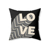 Load image into Gallery viewer, Love Spun Polyester Pillow Echo Love black 1