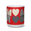 Laden Sie das Bild in den Galerie-Viewer, Herzförmige Tasse Layer Amor 2 grau/rot 