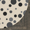 Round Rug Dots 2 grey
