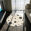 Round Rug Dots 1 grey