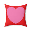 Love Spun Polyester Kissen rosa Herz