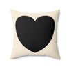 Load image into Gallery viewer, Love Spun Polyester Pillow Heart black