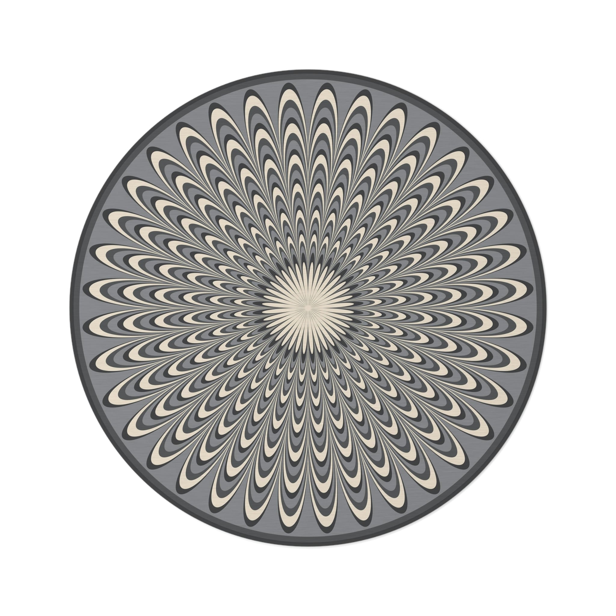 Round Rug Optical grey