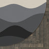 Runder Teppich Waves grau 