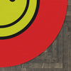 Round Rug Happy Face pattern pistachio/red