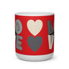 Load image into Gallery viewer, Heart Shape Mug Layer Love 2 grey/red