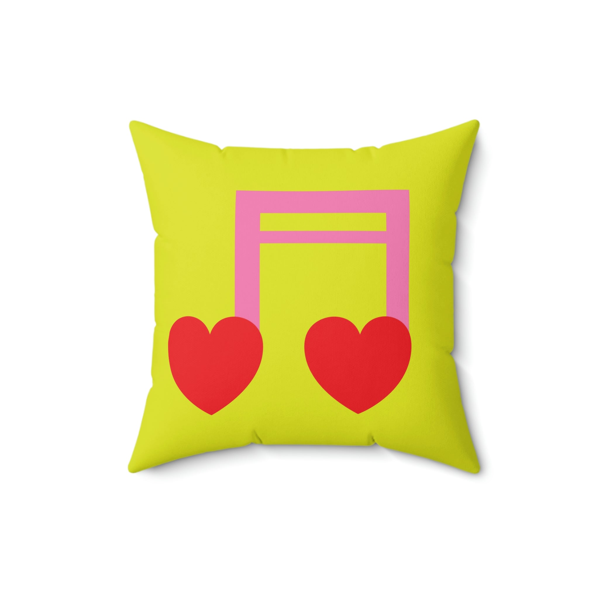 Love Spun Polyester Pillow Liebesmusiknote