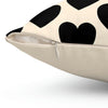 Load image into Gallery viewer, Love Spun Polyester Pillow Heart black pattern