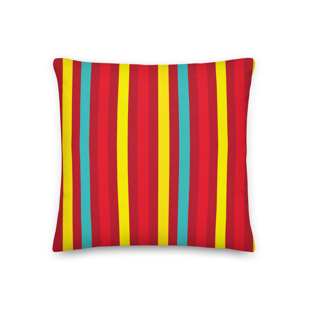 Premium Pillow Cat dots stripes V Red