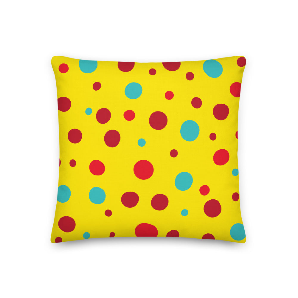 Premium Pillow Cat dots yellow