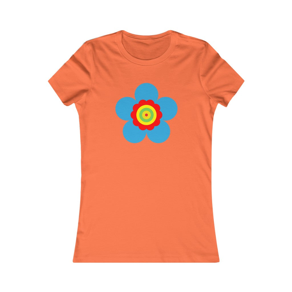 T-Shirt Damen Lieblings-T-Shirt Hippie-Blume