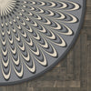 Round Rug Optical grey