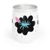 Load image into Gallery viewer, Chill Wine Tumbler Black flower