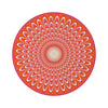 Load image into Gallery viewer, Round Rug Optical red