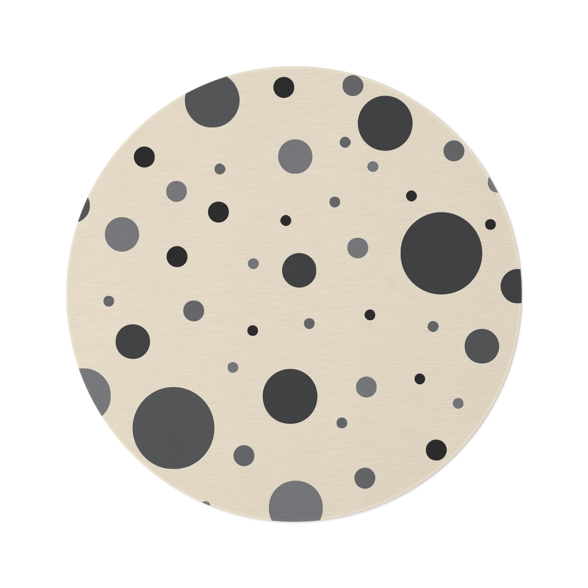 Runder Teppich Dots 1 grau 